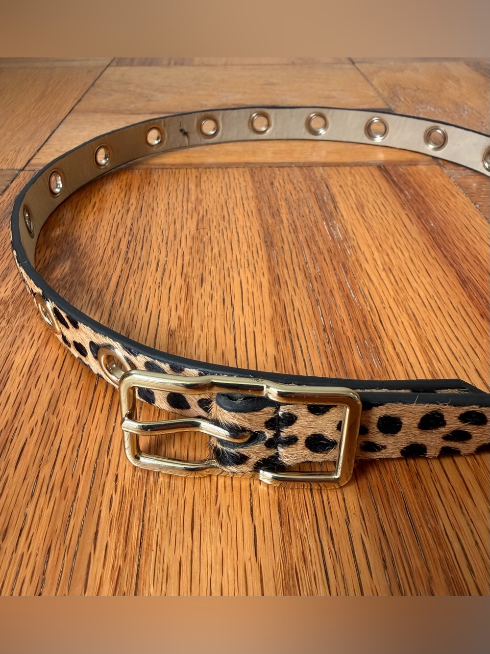 Faux Fur Leopard Print Belt